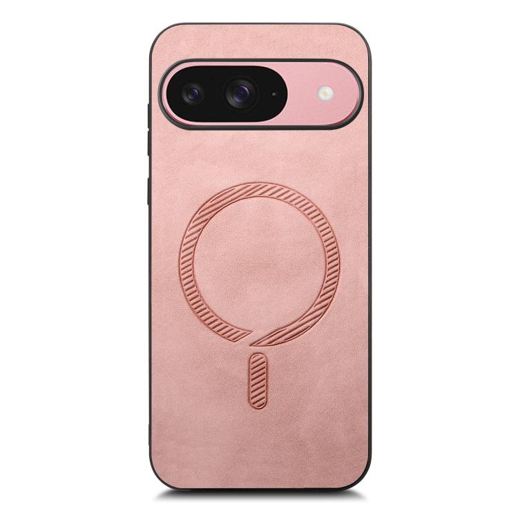 For Google Pixel 10 Retro Magsafe Magnetic PU Back Cover Phone Case(Pink) - Google Cases by buy2fix | Online Shopping UK | buy2fix
