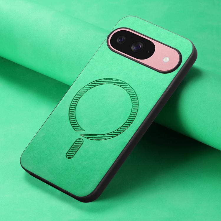 For Google Pixel 10 Retro Magsafe Magnetic PU Back Cover Phone Case(Green) - Google Cases by buy2fix | Online Shopping UK | buy2fix