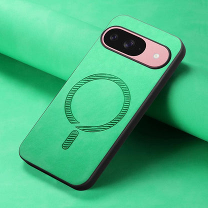 For Google Pixel 10 Retro Magsafe Magnetic PU Back Cover Phone Case(Green) - Google Cases by buy2fix | Online Shopping UK | buy2fix
