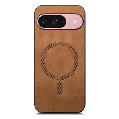 For Google Pixel 10 Retro Magsafe Magnetic PU Back Cover Phone Case(Brown) - Google Cases by buy2fix | Online Shopping UK | buy2fix