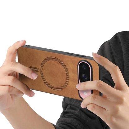 For Google Pixel 10 Retro Magsafe Magnetic PU Back Cover Phone Case(Brown) - Google Cases by buy2fix | Online Shopping UK | buy2fix