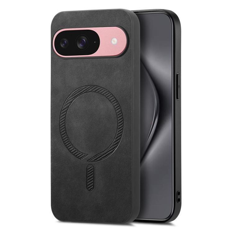 For Google Pixel 10 Retro Magsafe Magnetic PU Back Cover Phone Case(Black) - Google Cases by buy2fix | Online Shopping UK | buy2fix