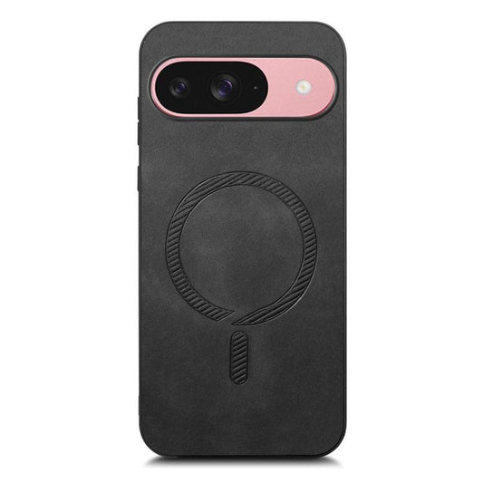 For Google Pixel 10 Retro Magsafe Magnetic PU Back Cover Phone Case(Black) - Google Cases by buy2fix | Online Shopping UK | buy2fix