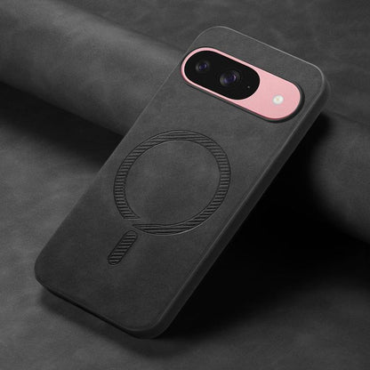 For Google Pixel 10 Retro Magsafe Magnetic PU Back Cover Phone Case(Black) - Google Cases by buy2fix | Online Shopping UK | buy2fix