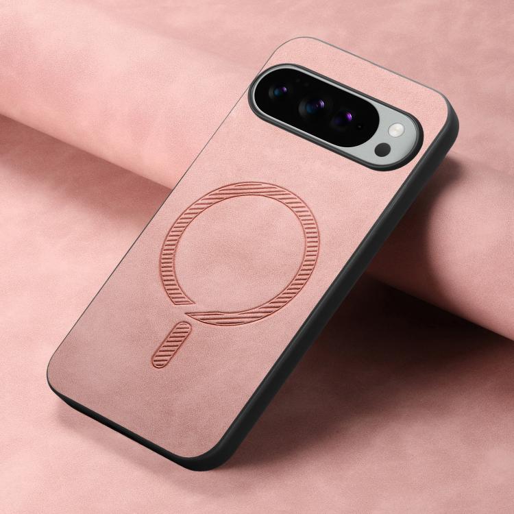 For Google Pixel 10 Pro XL Retro Magsafe Magnetic PU Back Cover Phone Case(Pink) - Google Cases by buy2fix | Online Shopping UK | buy2fix