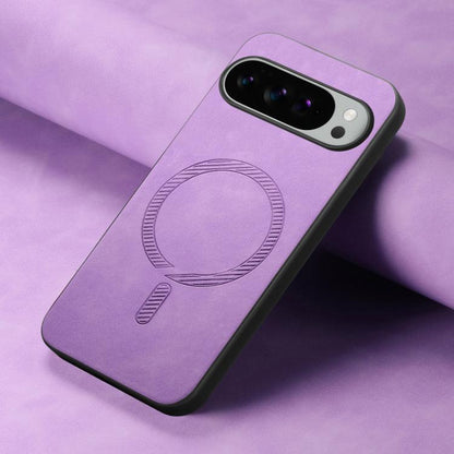 For Google Pixel 10 Pro XL Retro Magsafe Magnetic PU Back Cover Phone Case(Purple) - Google Cases by buy2fix | Online Shopping UK | buy2fix