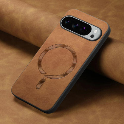 For Google Pixel 10 Pro XL Retro Magsafe Magnetic PU Back Cover Phone Case(Brown) - Google Cases by buy2fix | Online Shopping UK | buy2fix