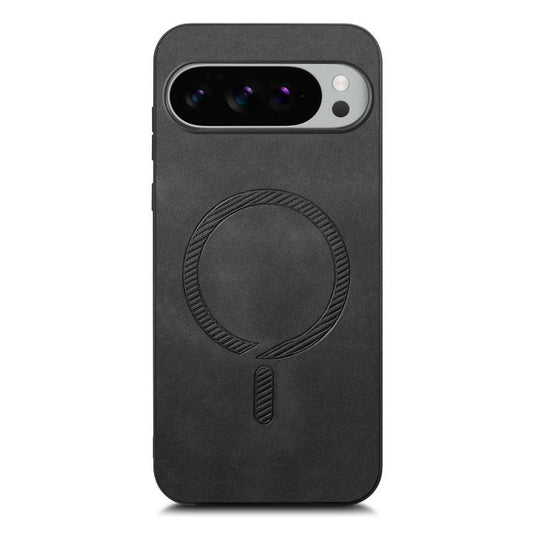 For Google Pixel 10 Pro XL Retro Magsafe Magnetic PU Back Cover Phone Case(Black) - Google Cases by buy2fix | Online Shopping UK | buy2fix