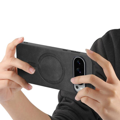 For Google Pixel 10 Pro XL Retro Magsafe Magnetic PU Back Cover Phone Case(Black) - Google Cases by buy2fix | Online Shopping UK | buy2fix