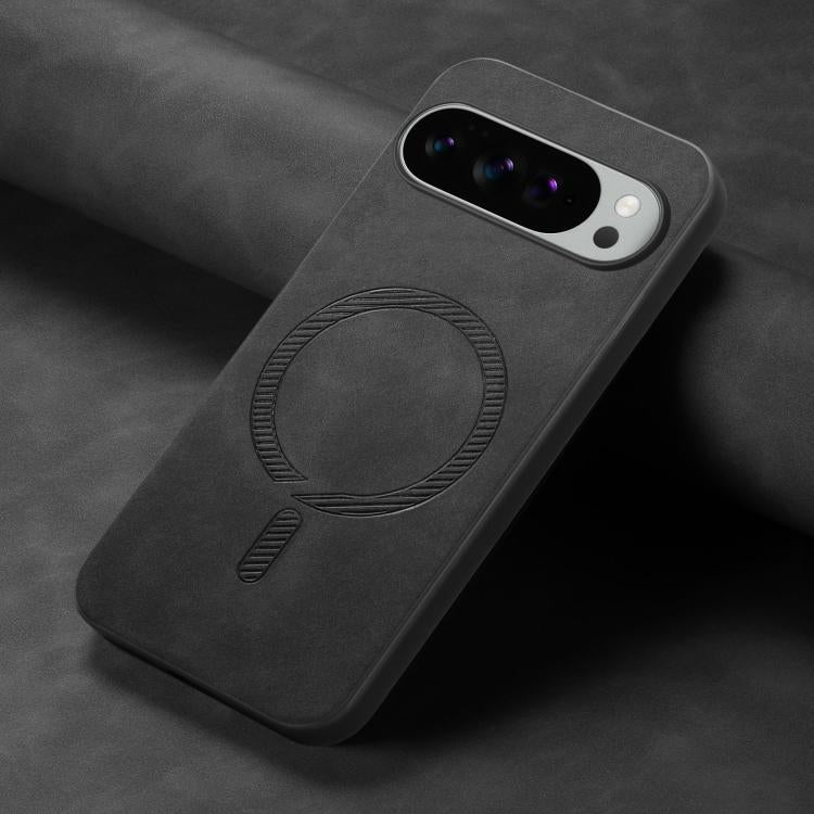 For Google Pixel 10 Pro XL Retro Magsafe Magnetic PU Back Cover Phone Case(Black) - Google Cases by buy2fix | Online Shopping UK | buy2fix