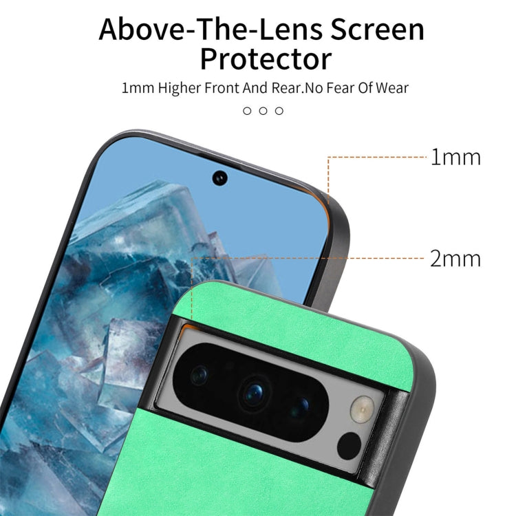 For Google Pixel 9 / 9 Pro Retro Magsafe Magnetic PU Back Cover Phone Case(Purple) - Google Cases by buy2fix | Online Shopping UK | buy2fix