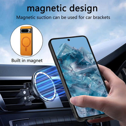 For Google Pixel 9 Pro XL Retro Magsafe Magnetic PU Back Cover Phone Case(Black) by buy2fix