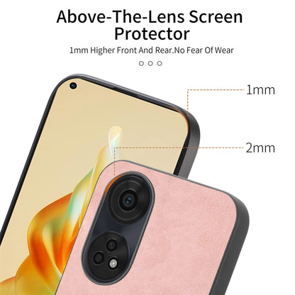 For OPPO Reno11 F Retro Magsafe Magnetic PU Back Cover Phone Case(Pink) - OPPO Cases by buy2fix | Online Shopping UK | buy2fix