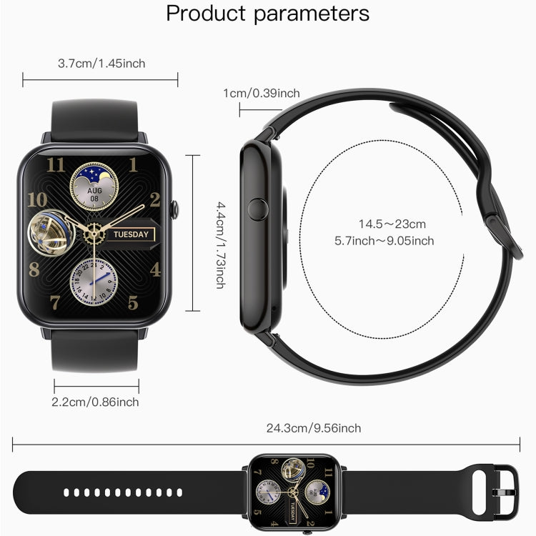 Q19 Max 2.1 inch HD Screen Waterproof Sports Business Smart Watch(Black) by buy2fix