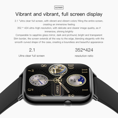 Q19 Max 2.1 inch HD Screen Waterproof Sports Business Smart Watch(White) by buy2fix