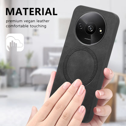 For Xiaomi Redmi 13C Solid Color Retro Magsafe PU Back Cover Phone Case(Blue) by buy2fix