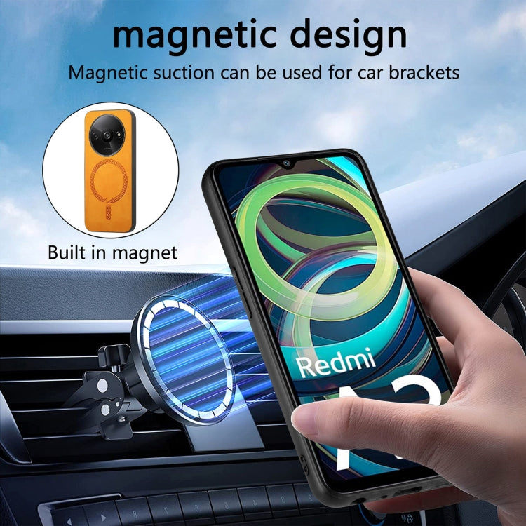 For Xiaomi 14 Ultra Solid Color Retro Magsafe PU Back Cover Phone Case(Blue) - Xiaomi 14 Ultra Cases by buy2fix | Online Shopping UK | buy2fix