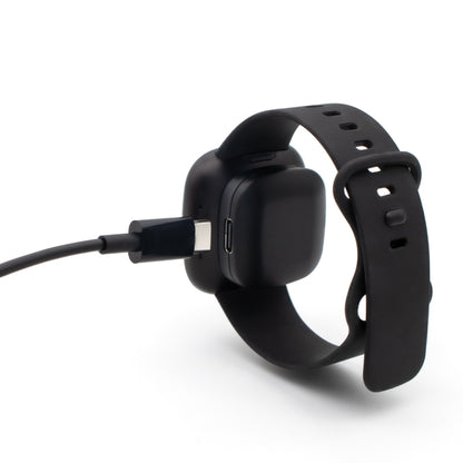 For Fitbit Versa 4 Portable Detachable USB-C / Type-C Interface Smart Watch Magnetic Charger(Black) by buy2fix