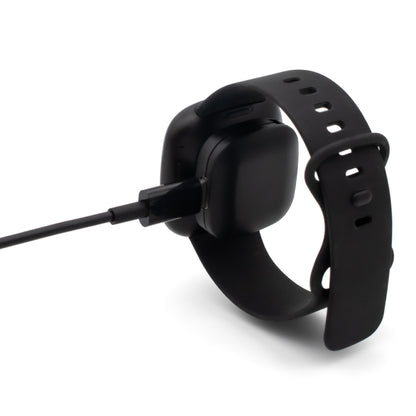 For Fitbit Versa 4 Portable Detachable USB-C / Type-C Interface Smart Watch Magnetic Charger(Black) by buy2fix