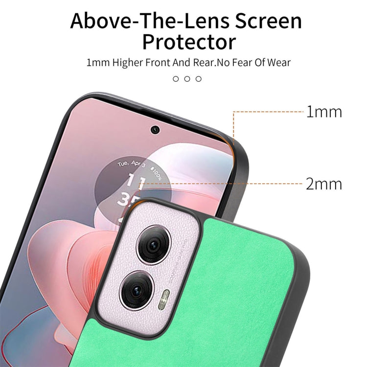 For Motorola Moto G 5G 2024 Retro Magsafe Magnetic PU Back Cover Phone Case(Pink) by buy2fix