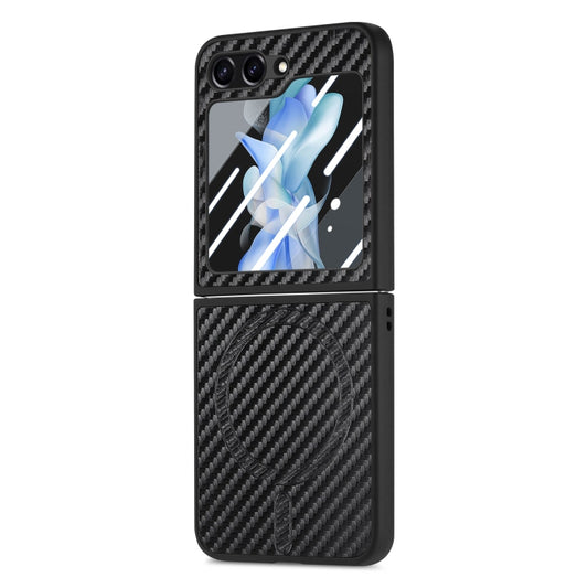 For Samsung Galaxy Z Flip7 FE / Flip6 Carbon Fiber Magsafe Phone Case(Black) - Galaxy Z Flip6 5G Cases by buy2fix | Online Shopping UK | buy2fix