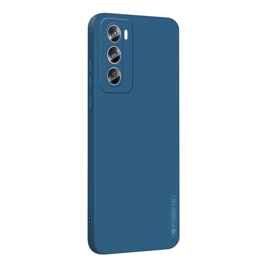For OPPO Reno12 Pro Global PINWUYO Sense Series Liquid Silicone TPU Phone Case(Blue) - OPPO Cases by PINWUYO | Online Shopping UK | buy2fix