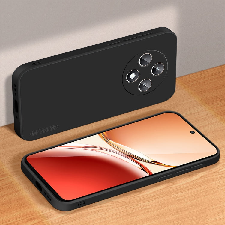 For OPPO Reno12 F PINWUYO Sense Series Liquid Silicone TPU Phone Case(Black) - OPPO Cases by PINWUYO | Online Shopping UK | buy2fix