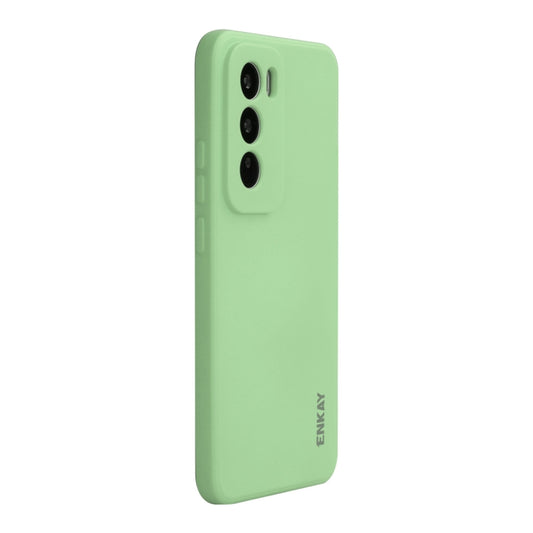 For OPPO Reno12 Pro ENKAY Liquid Silicone Soft Shockproof Phone Case(Light Green) - OPPO Cases by ENKAY | Online Shopping UK | buy2fix