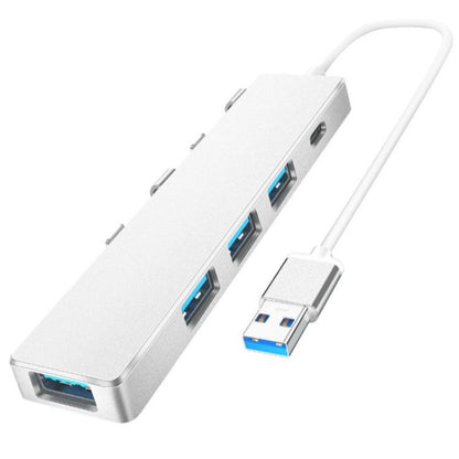 ADS-301A USB 3.0 to Type-C + USB 3.0 / 2.0 4-Ports Hub Laptop Expander(Silver) by buy2fix