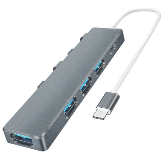ADS-301C USB-C / Type-C to USB-C + USB 3.0 + 3 x USB 2.0 Expander HUB(Grey) by buy2fix