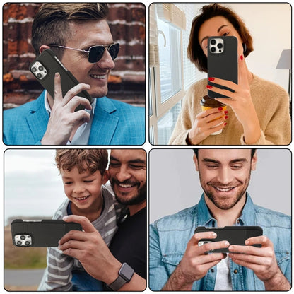 For iPhone 16 Pro Max Stitching Cloth PU Shockproof Phone Case(Black) by buy2fix