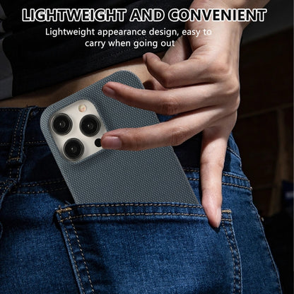 For iPhone 16 Pro Max Stitching Cloth PU Shockproof Phone Case(Dark Blue) by buy2fix