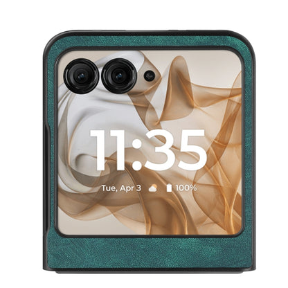 For Motorola Razr 50 Vintage Leather PC Back Cover Phone Case(Green) by buy2fix