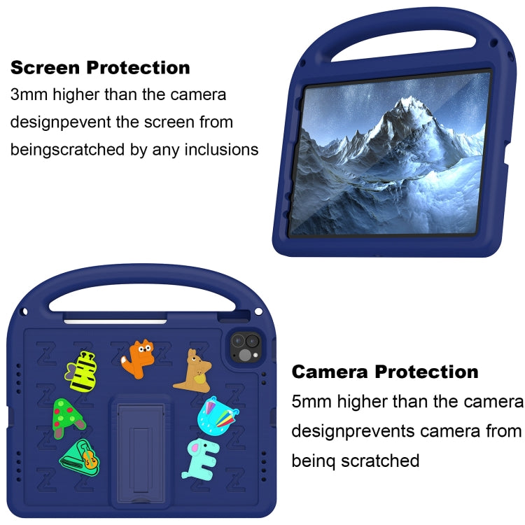 For iPad Air 2022 10.9 / Pro 11 2022 Cartoon Sparrow EVA Shockproof Tablet Case(Navy Blue) - iPad Pro 11 (2022/2021) Cases by buy2fix | Online Shopping UK | buy2fix
