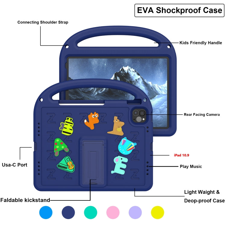 For iPad Air 2022 10.9 / Pro 11 2022 Cartoon Sparrow EVA Shockproof Tablet Case(Navy Blue) - iPad Pro 11 (2022/2021) Cases by buy2fix | Online Shopping UK | buy2fix