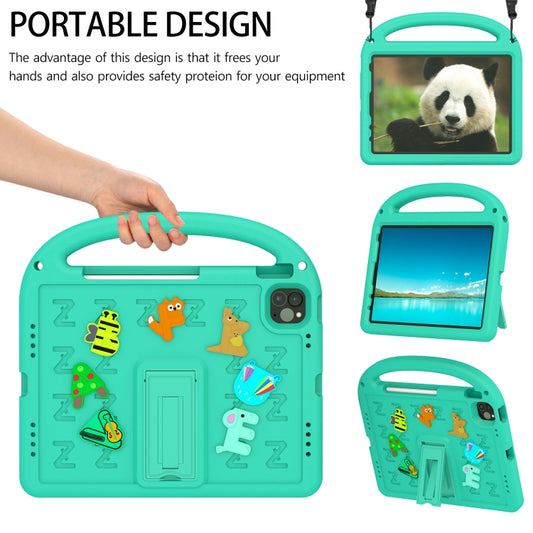 For iPad Air 2022 10.9 / Pro 11 2022 Cartoon Sparrow EVA Shockproof Tablet Case(Glacier Green) - iPad Pro 11 (2022/2021) Cases by buy2fix | Online Shopping UK | buy2fix