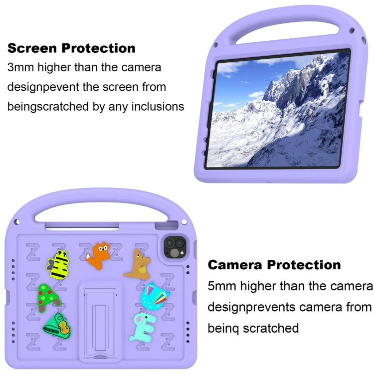 For iPad Air 2022 10.9 / Pro 11 2022 Cartoon Sparrow EVA Shockproof Tablet Case(Taro Purple) - iPad Pro 11 (2022/2021) Cases by buy2fix | Online Shopping UK | buy2fix