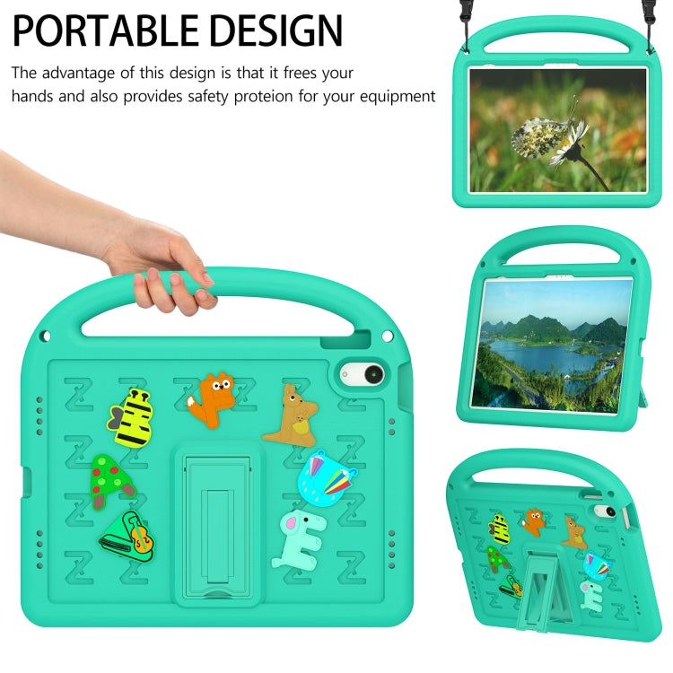 For iPad 2025 / 2022 Cartoon Sparrow EVA Shockproof Tablet Case(Glacier Green) - iPad 2025 / 2022 Cases by buy2fix | Online Shopping UK | buy2fix