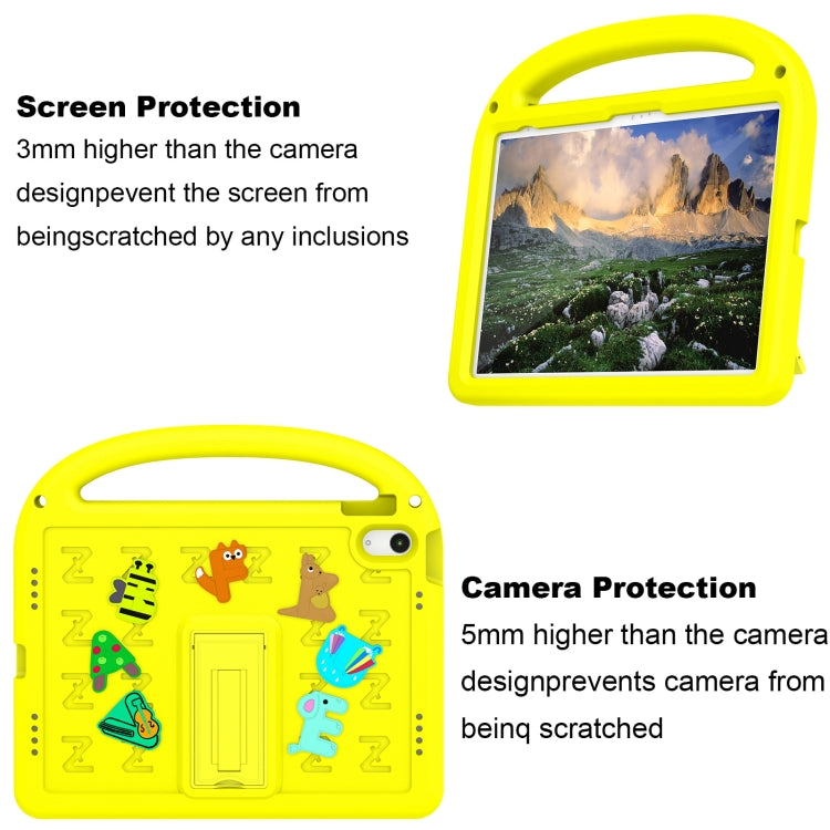 For iPad 2025 / 2022 Cartoon Sparrow EVA Shockproof Tablet Case(Yellow) - iPad 2025 / 2022 Cases by buy2fix | Online Shopping UK | buy2fix