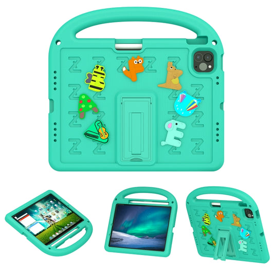 For iPad Air 11 2025 / 2024 Cartoon Sparrow EVA Shockproof Tablet Case(Glacier Green) - iPad Air 11 2025 / 2024 Cases by buy2fix | Online Shopping UK | buy2fix