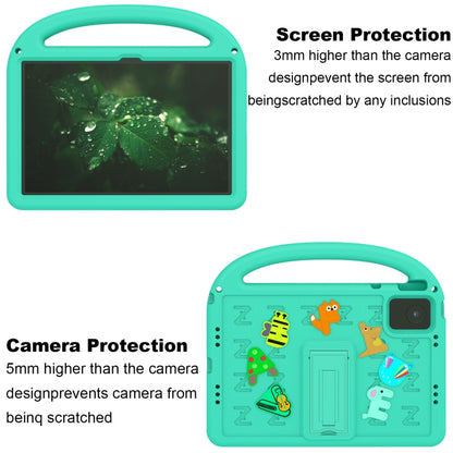 For Lenovo Tab M11 / Xiaoxin Pad 11 2024 Cartoon Sparrow EVA Shockproof Tablet Case(Glacier Green) - Lenovo by buy2fix | Online Shopping UK | buy2fix
