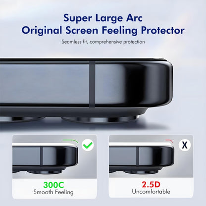 For iPhone 15 / 16 2pcs ENKAY 300C Super Large Arc Full Coverage High Aluminum-silicon Tempered Glass Film Black - iPhone 15 Tempered Glass by ENKAY | Online Shopping UK | buy2fix