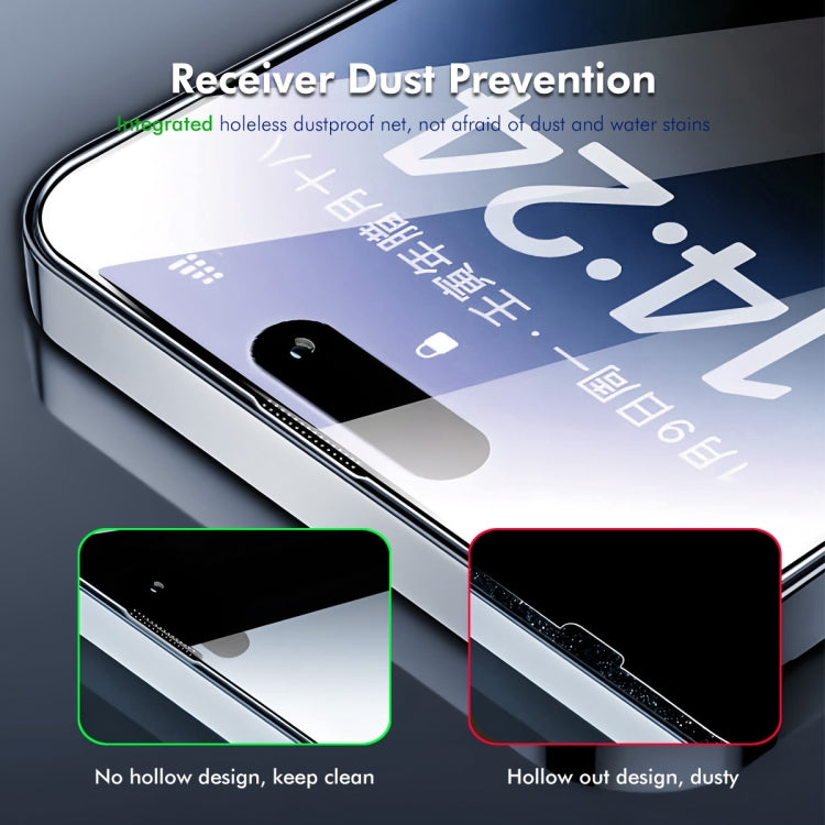 For iPhone 16 Pro Max 2pcs ENKAY 300C Super Large Arc Full Coverage High Aluminum-silicon Tempered Glass Film Black - iPhone 16 Pro Max Tempered Glass by ENKAY | Online Shopping UK | buy2fix