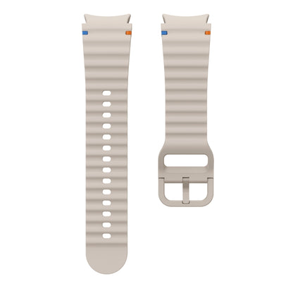 For Samsung Galaxy Watch 6 40 / 44mm Wave Pattern Stitched Silicone Watch Band(Starlight) - Watch Bands by buy2fix | Online Shopping UK | buy2fix