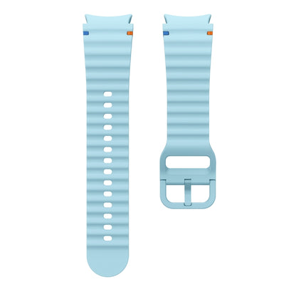 For Samsung Galaxy Watch 5 40 / 44mm Wave Pattern Stitched Silicone Watch Band(Light Blue) - Watch Bands by buy2fix | Online Shopping UK | buy2fix