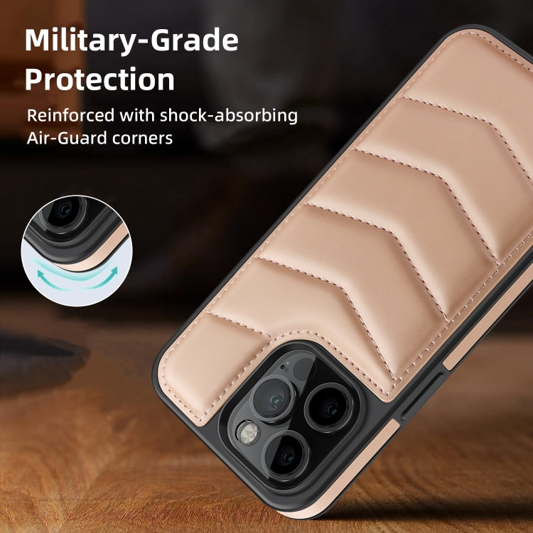 For iPhone 11 Down Jacket Card Bag Holder MagSafe Phone Case(Rose Gold) by buy2fix