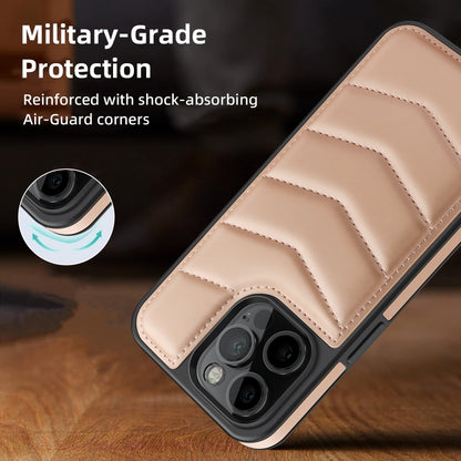 For iPhone 11 Down Jacket Card Bag Holder MagSafe Phone Case(Rose Gold) by buy2fix