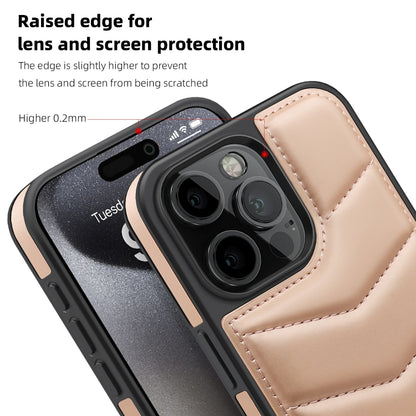 For iPhone 11 Down Jacket Card Bag Holder MagSafe Phone Case(Rose Gold) by buy2fix