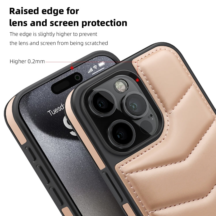 For iPhone 11 Pro Max Down Jacket Card Bag Holder MagSafe Phone Case(Rose Gold) by buy2fix