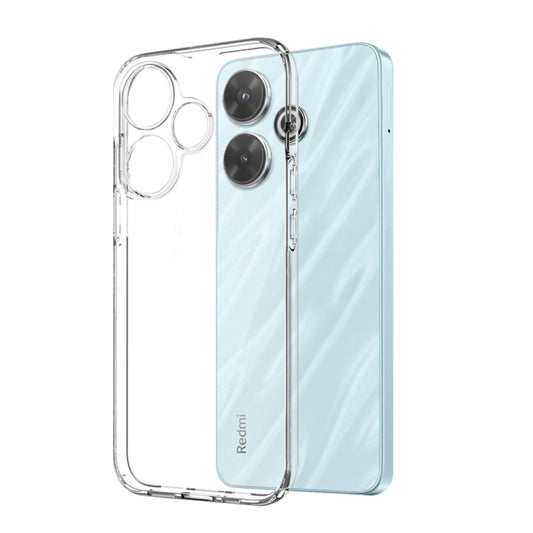 For Xiaomi Redmi 13 4G NORTHJO Transparent TPU Phone Case with Tempered Glass Film(Transparent) - Redmi 13 Cases by NORTHJO | Online Shopping UK | buy2fix